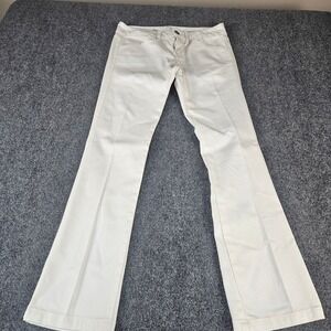 Gap 1969 Sexy Boot White Denim Jeans Womens 28/6 Low Rise Bootcut Flap Pockets